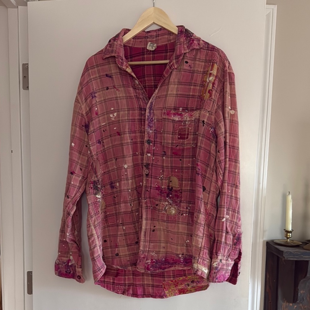 Magnolia Pearl Check Boyfriend Shirt Cecile Check